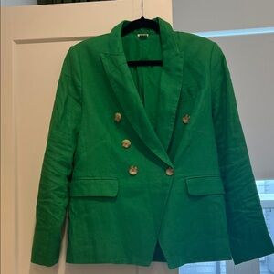 Magaschoni Vibrant Green Double-Breasted Blazer